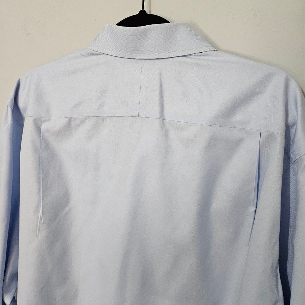Charles Tyrwhitt Blue Dress Shirt Mens 17.5 Classic Fit Non Iron Cotton Office - Picture 6 of 12